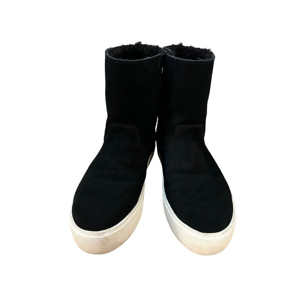UGG Women’s Size 10 Declan Sneaker Boots‎ Suede Short Black Slip-on - Picture 7 of 10